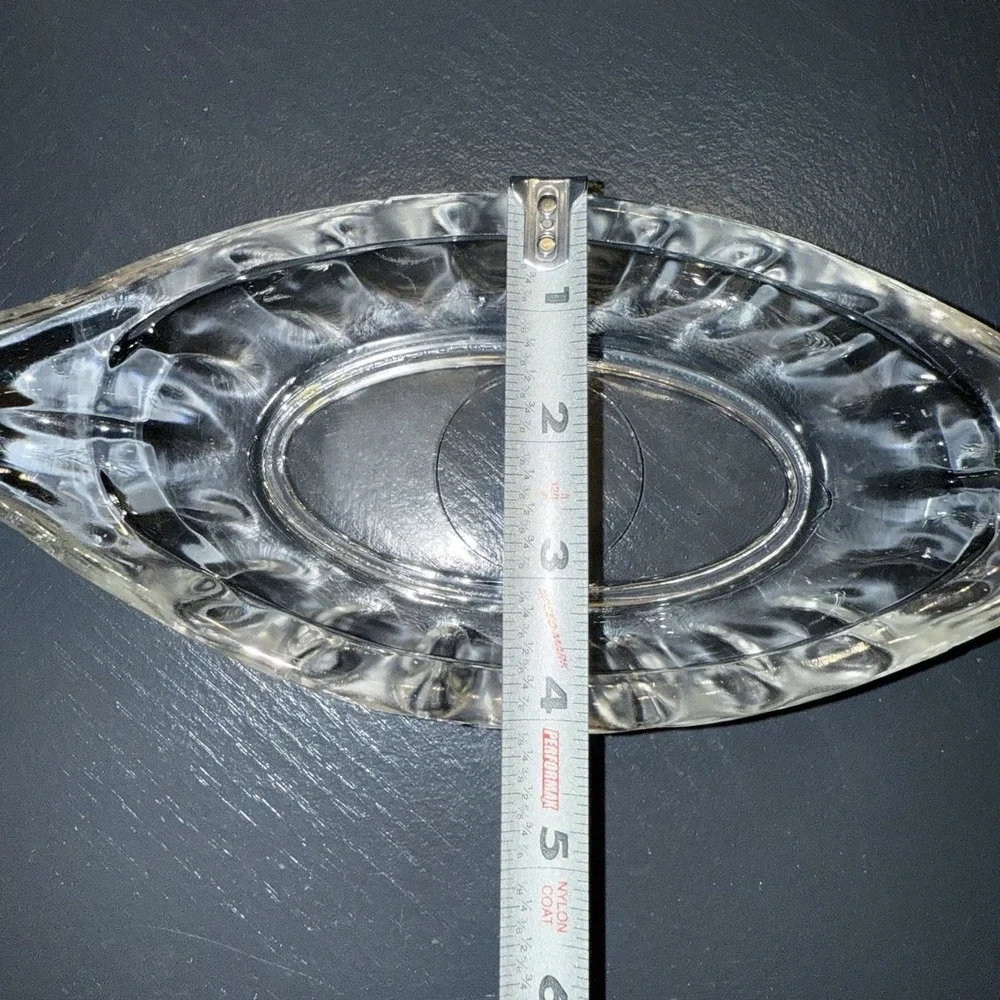 Vintage Libbey Clear Glass Banana Split Dish,‎ Relish, Sauce Boat